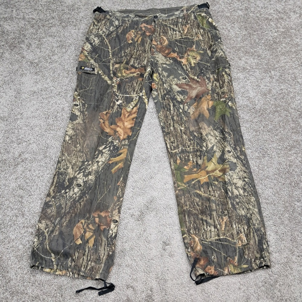 Scent Shield Mens XL Mossy Oak Camo Hunting Cargo Pants Adjustable Waist